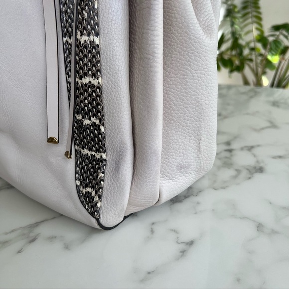 COACH 1941 Harmony Hobo In Colorblock Leather With Snakeskin Detail 69074 Chalk - Picture 10 of 16